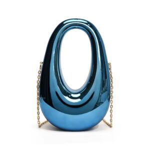 Waterproof blue Oval Purse