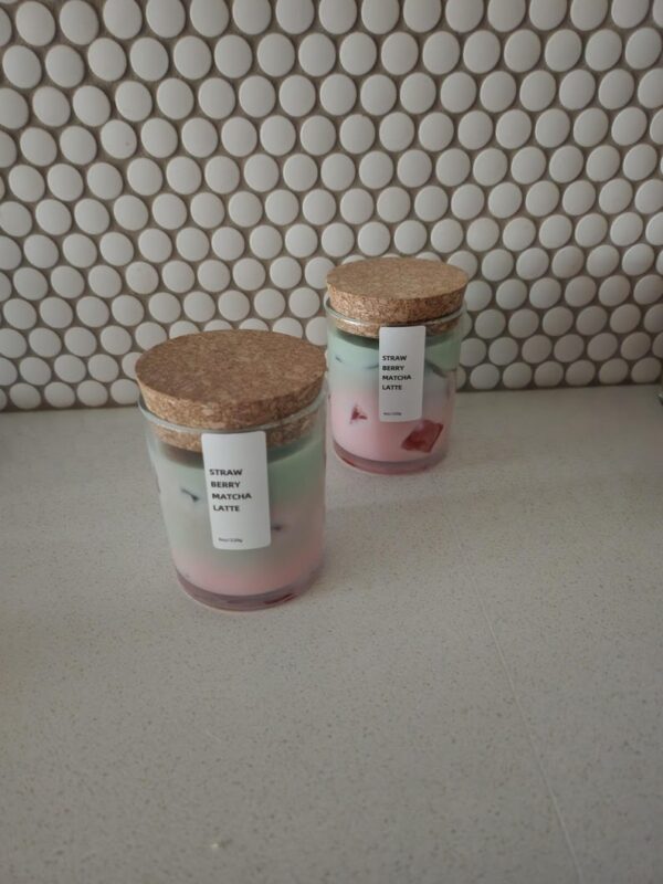 Strawberry Matcha Latte Candle
