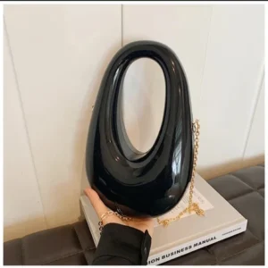 Waterproof Black Oval Purse