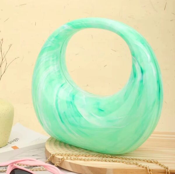 Waterproof Aqua Green Moon Purse